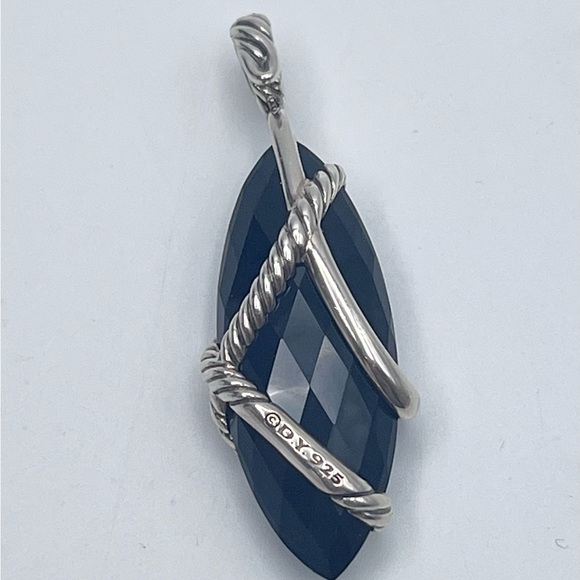 David Yurman Black Onyx & Diamond
Cable Wrap Pendant - Picture 8 of 10